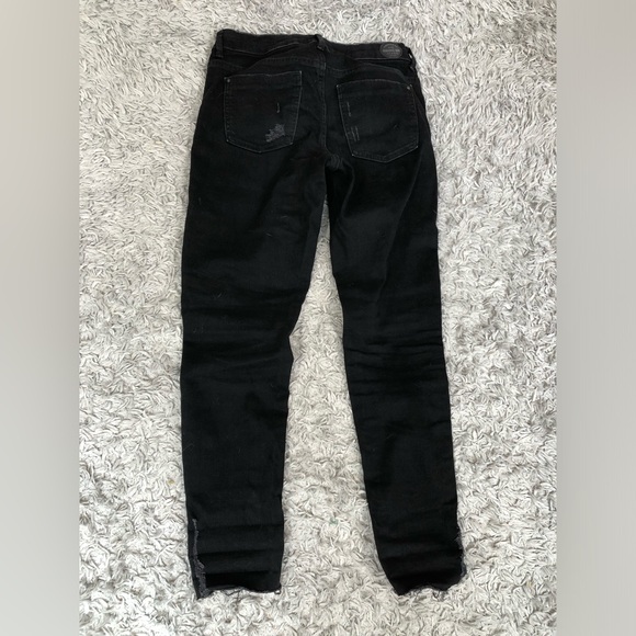 Zara Basic Denim Women's Black Jean With Holes Size 4 - Picture 8 of 8